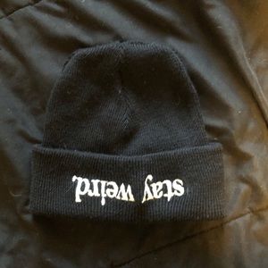 Brandy Melville Stay Weird knit beanie